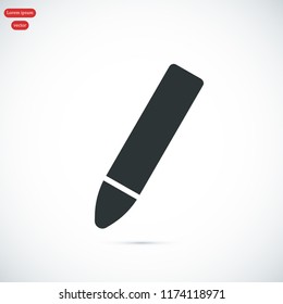 pen icon, stock vector illustration flat design