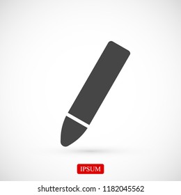 pen icon, stock vector illustration flat design
