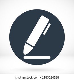 pen icon, stock vector illustration flat design