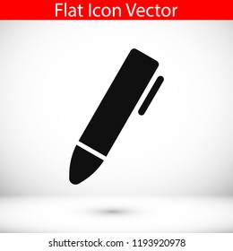 pen icon, stock vector illustration flat design