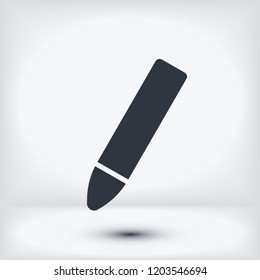 pen icon, stock vector illustration flat design