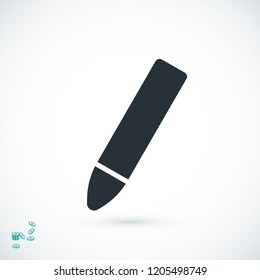 pen icon, stock vector illustration flat design