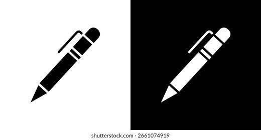 Pen icon symbol collection. Flat vector stock illustration.