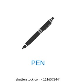 Pen icon. Pen symbol. Flat design. Stock - Vector illustration