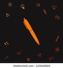 Pen icon symbol. Graphic elements for your design