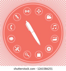 Pen icon symbol. Graphic elements for your design