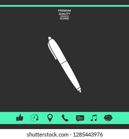Pen icon symbol. Graphic elements for your design