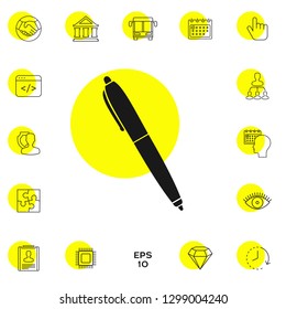 Pen icon symbol. Graphic elements for your design