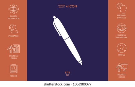 Pen icon symbol. Graphic elements for your design