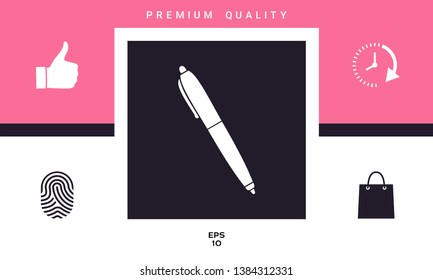 Pen icon symbol. Graphic elements for your design