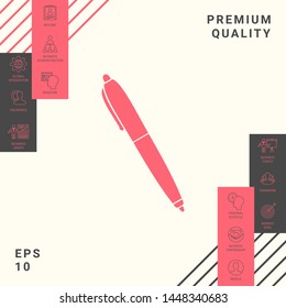 Pen icon symbol. Graphic elements for your design