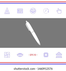 Pen icon symbol. Graphic elements for your design