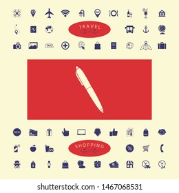 Pen icon symbol. Graphic elements for your design