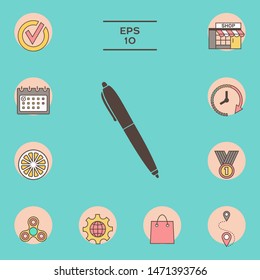 Pen icon symbol. Graphic elements for your design