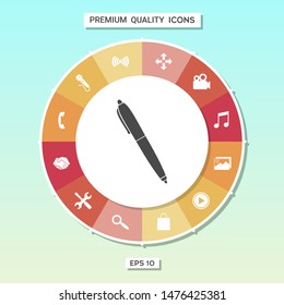 Pen icon symbol. Graphic elements for your design