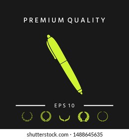 Pen icon symbol. Graphic elements for your design