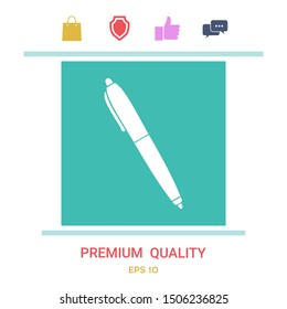 Pen icon symbol. Graphic elements for your design