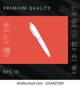 Pen icon symbol. Graphic elements for your design