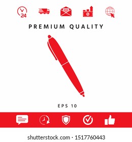 Pen icon symbol. Graphic elements for your design