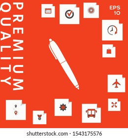 Pen icon symbol. Graphic elements for your design