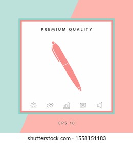 Pen icon symbol. Graphic elements for your design
