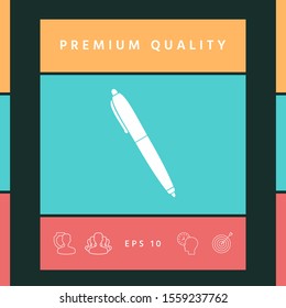 Pen icon symbol. Graphic elements for your design