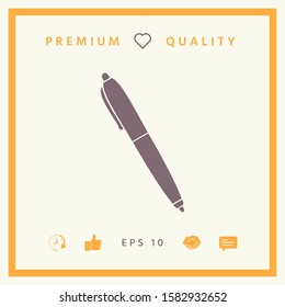 Pen icon symbol. Graphic elements for your design