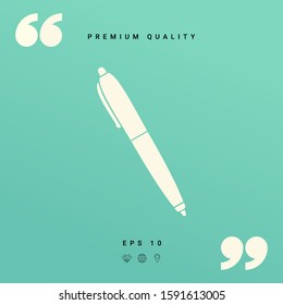 Pen icon symbol. Graphic elements for your design