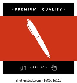 Pen icon symbol. Graphic elements for your design