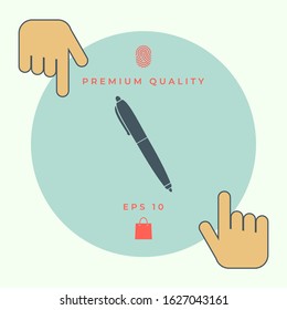 Pen icon symbol. Graphic elements for your design