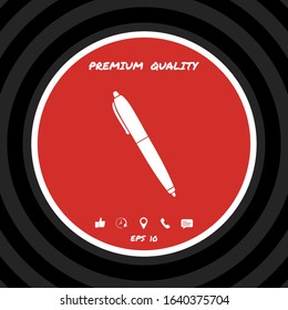 Pen icon symbol. Graphic elements for your design
