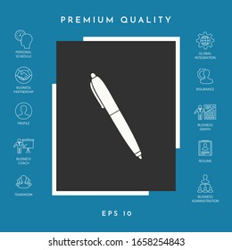 Pen icon symbol. Graphic elements for your design