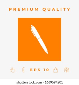 Pen icon symbol. Graphic elements for your design