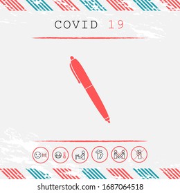 Pen icon symbol. Graphic elements for your design