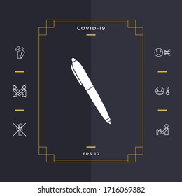 Pen icon symbol. Graphic elements for your design