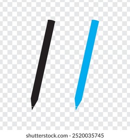 pen icon, pen icon symbol on PNG background. vector illustration.