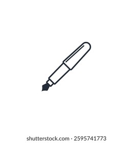 Pen icon symbol vector sign isolated on white background illustration for graphic and web design