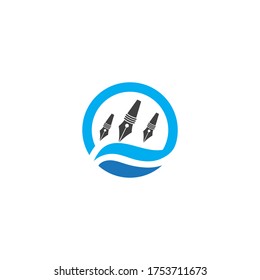 Pen-Symbol-Vorlage Vektorgrafik-Design