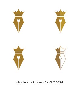 Pen-Symbol-Vorlage Vektorgrafik-Design