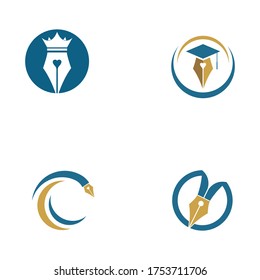 Pen-Symbol-Vorlage Vektorgrafik-Design