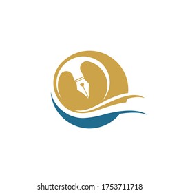 Plantilla de icono Pluma Diseño de ilustración Vector