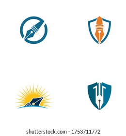 Pen-Symbol-Vorlage Vektorgrafik-Design