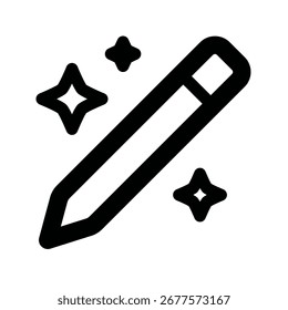 Pen icon. text, writing, generate, content, document, words, script, note, typing. Vector Icon Illustration