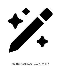Pen icon. text, writing, generate, content, document, words, script, note, typing. Vector Icon Illustration