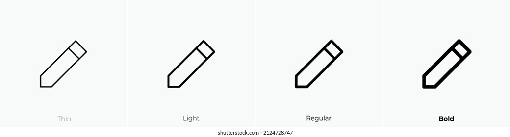 pen icon. Thin, Light Regular And Bold style design isolated on white background