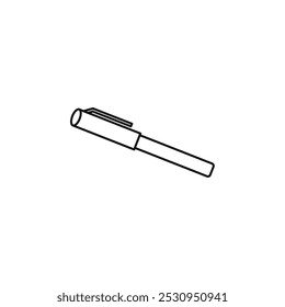 Pen icon Thin line flat illustration