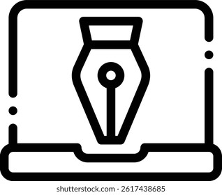 pen icon. Thin Linear Style Design Isolated On White Background
