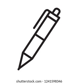 pen icon in trendy flat design 