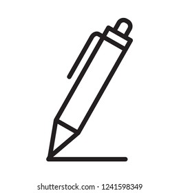 pen icon in trendy flat design 