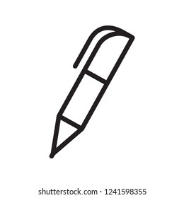 pen icon in trendy flat design 